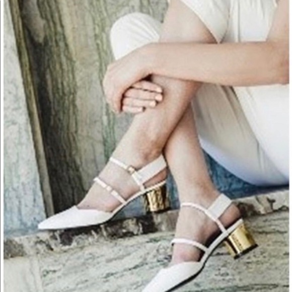 SALONDEJU SJ16104WT TWO STRAP SLINGBACK - Picture 3 of 12